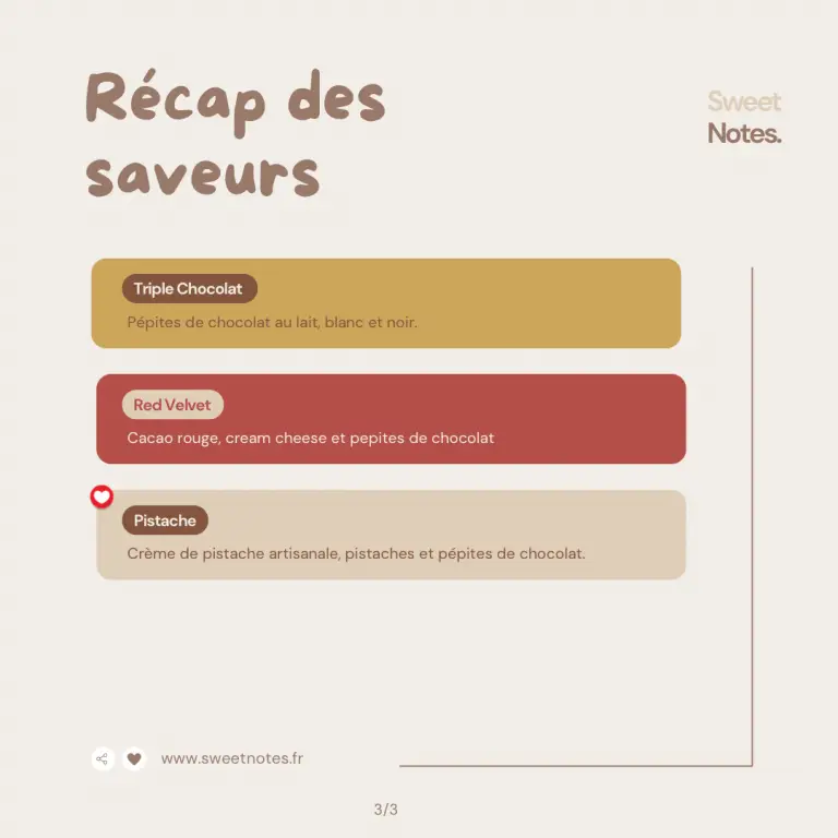 recap des saveurs
